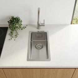 Pure.Sink Comfort kleine RVS spoelbak 18x40 cm onderbouw, vlakinbouw en opbouw PCM1840-02